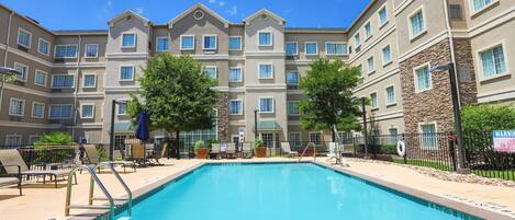 Soak up the sun by the pool