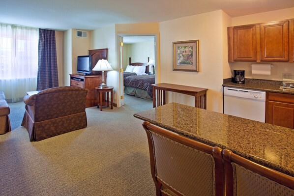 Make a quick snack in the kitchenette.
