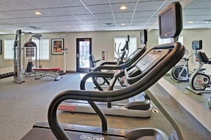 Keep up with your fitness routine in the gym.