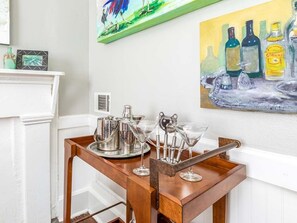 Bar Cart for Cocktails in Parlor