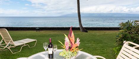 Enjoy the sounds of the ocean from your private lanai.