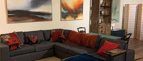 My mother's studio renovated into a family room.