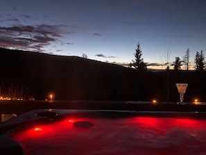Sunrise from the hot tub
