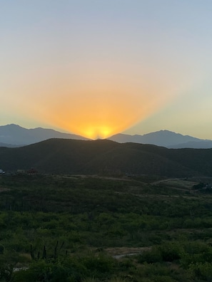 Another sunrise view of the Sierra de la Laguna mountains 