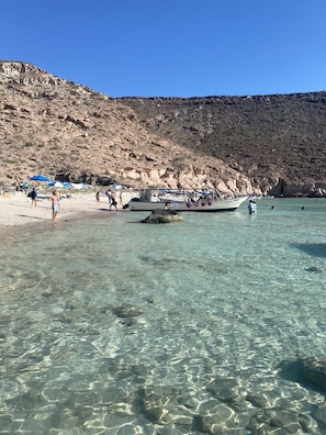 We offer day trips to this beach which in on an island 15 minutes from La Paz 
