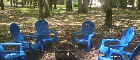 Fire pit great for roasting marshmallows!