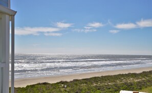 Beach views from our top floor balcony. Awesome sunsets!