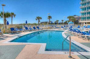 Take a dip in the pool for a cool relaxing break from the hot sun. 