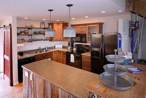 Fully stocked kitchen