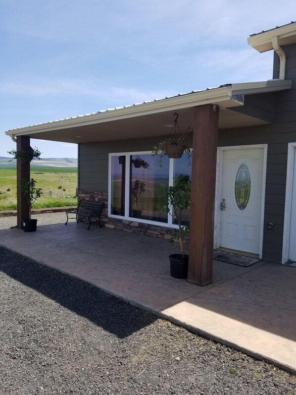 This is the front of the Guest House.   This is what you will see when you enter