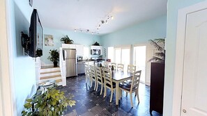 View of the dining and kitchen area