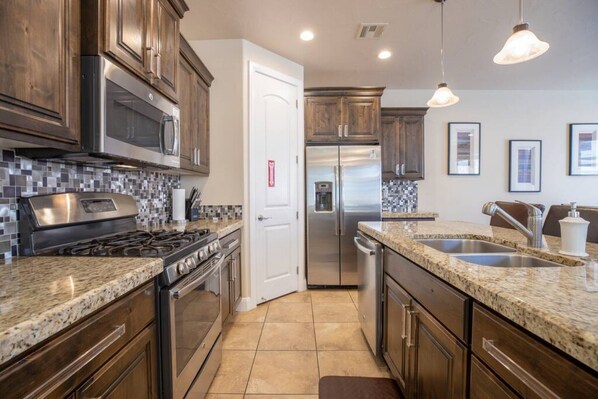 Fully stocked kitchen