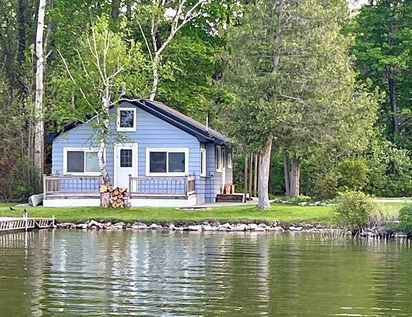 From a boat on the lake