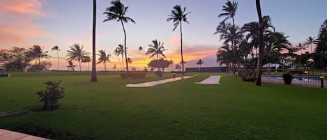 View directly out from the lanai.