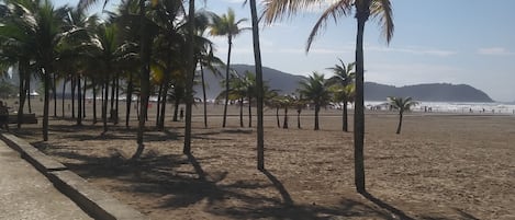 saindo do apartamento, calçadão, sombra dos coqueiros, pé na areia, tudo de bom!