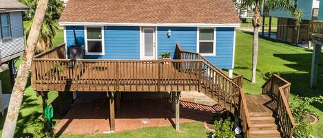 Galveston Vacation Rental | 2BR | 1BA | 962 Sq Ft | Stairs Required