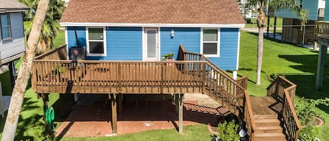 Galveston Vacation Rental | 2BR | 1BA | 962 Sq Ft | Stairs Required