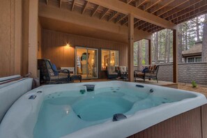 Retire for the evening enjoying your hot tub and spacious deck