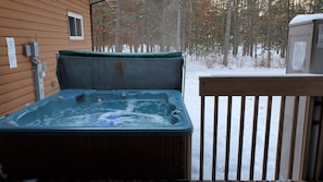 Back deck and hot tub 