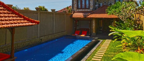 Villa Facade and Swimming Pool