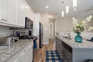 Open kitchen area.
