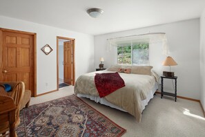 Master suite, door on left is to large walk-in closet, to right is private bath.