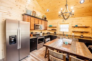 Spacious kitchen with seating for 6