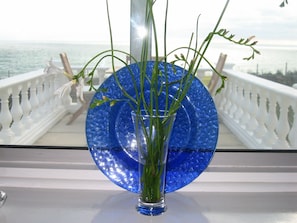 Looking out to sea from the sitting room