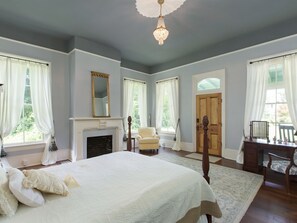 View of the elegant front bedroom.