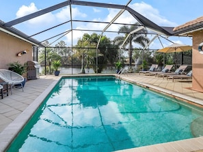 Swim laps, float freely, or bask poolside in this sun-drenched pool