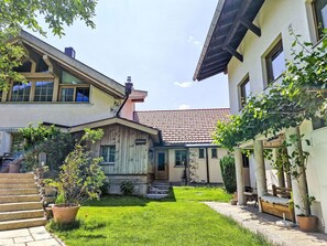 Building, Window, House, Home, Residential Area, Roof, Shrub, Cottage, Door, Garden