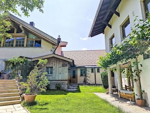Building, Window, House, Home, Residential Area, Roof, Shrub, Cottage, Door, Garden