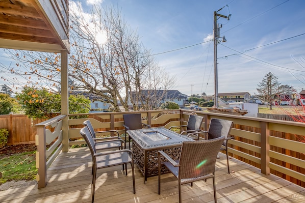 Outdoor Deck area with seating