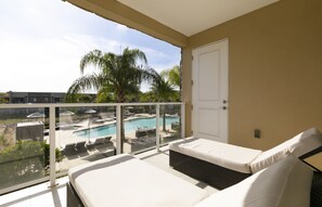 Delight in the stunning vista of the resort
