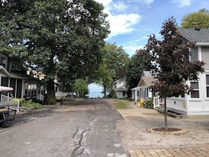 Lake is only a few step from the front door.