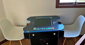 Old fashioned arcade game console 