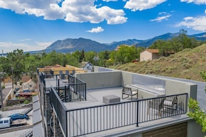 A stunning rooftop patio