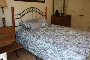 Bedroom one with Queen size bed