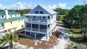 Take advantage of all the Gulf front outdoor space these large decks offer.