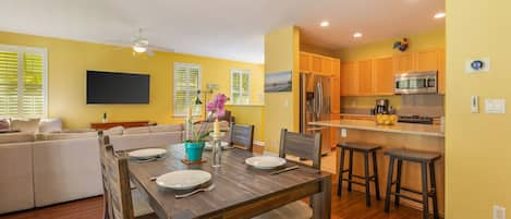 Dining room open to the rest of the house