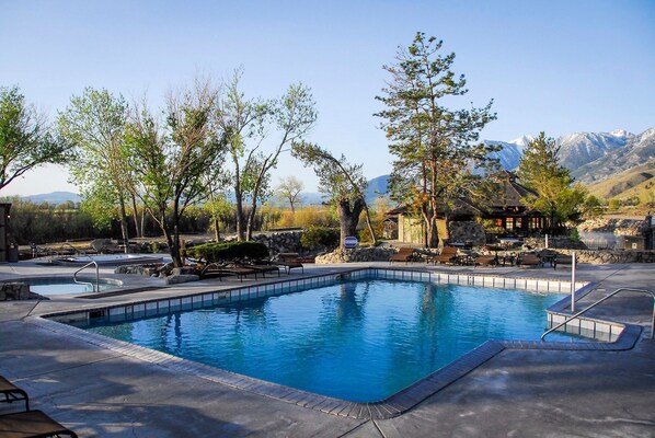Take in gorgeous views while lounging around the on-site outdoor pool.