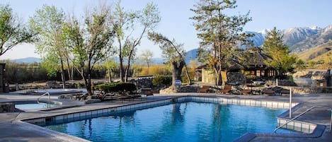 Take in gorgeous views while lounging around the on-site outdoor pool.