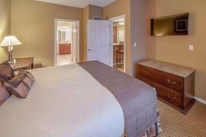 Relax on the comfy King bed after a day outside.