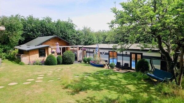 Monktonmead Lodge (with pool on rhs)