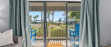 View of Private Patio from Living Area