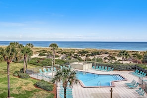 View of the Pool and Ocean from the Balcony