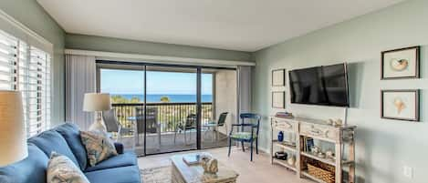 Beautifully Decorated Living Space with Gorgeous Direct Ocean Views