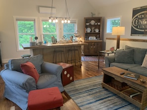 fully functioning kitchen with  Island seating 