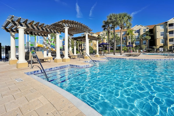 Enjoy your day under the cabana at the resort pool!