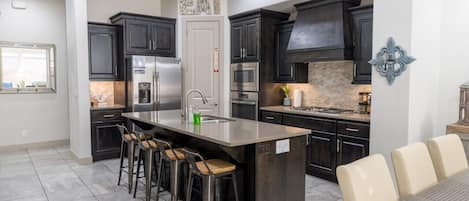 Fully stocked kitchen